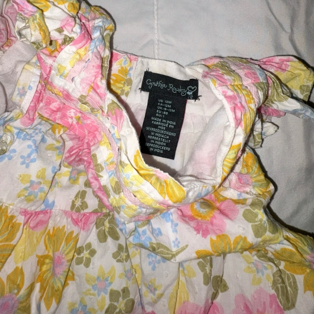 CYNTHIA ROWLEY DRESS 12 MONTHS - Picture 3 of 3